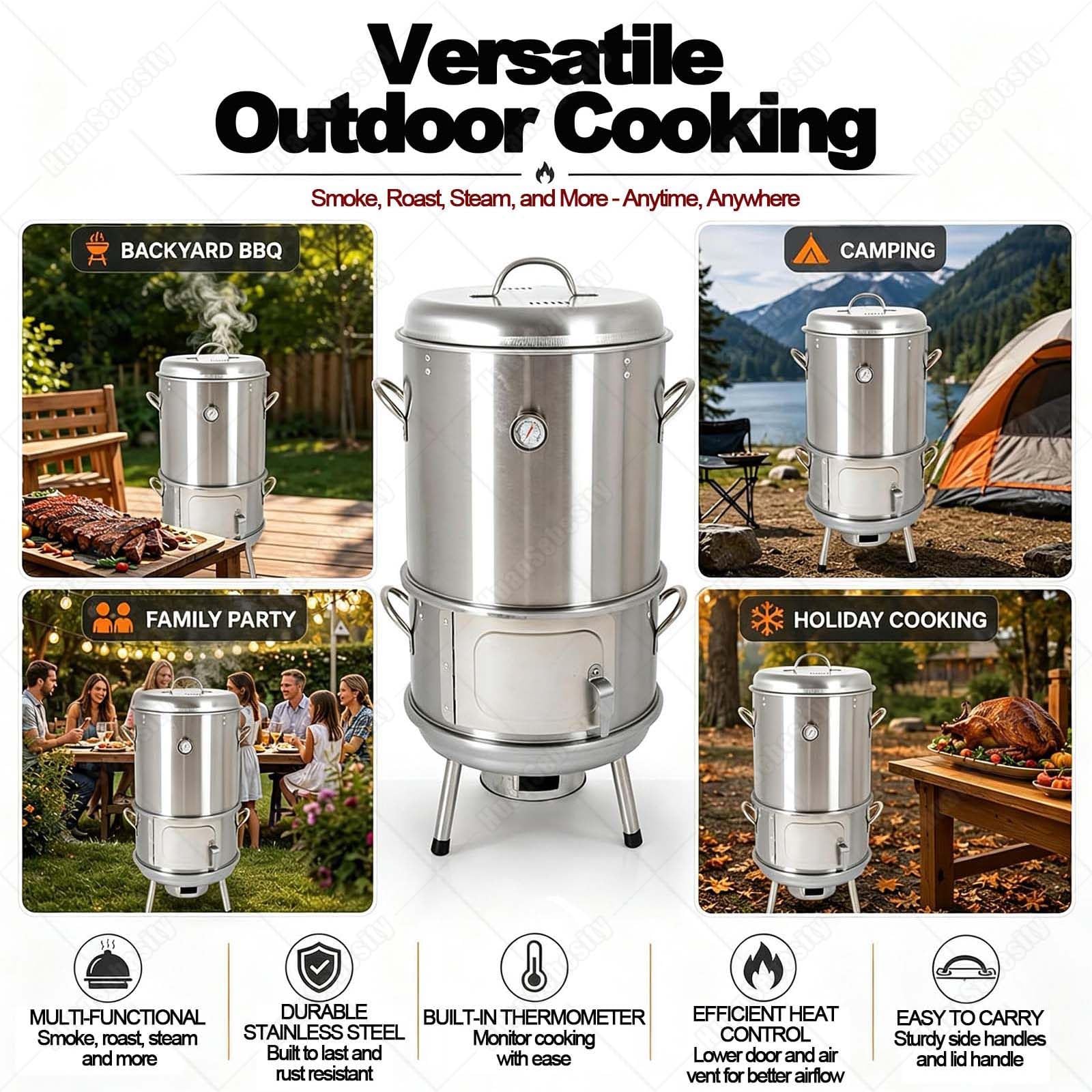 Affumicatore Verticale,Barbecue Piccolo,Hang Roast Whole Poultry