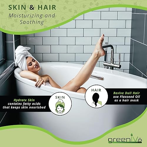 Miniatura 5 de GreenIVe Aceite de semillas de lino 100 puro prensado en frío alto contenido de omegas exclusivamente en Tienda 16 onzas líquidas