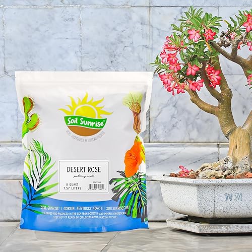 Miniatura 2 de Mezcla de tierra para macetas de rosas del desierto (8 cuartos), mezcla de tierra de lotes pequeños mezclados a mano para plantas de rosas del
