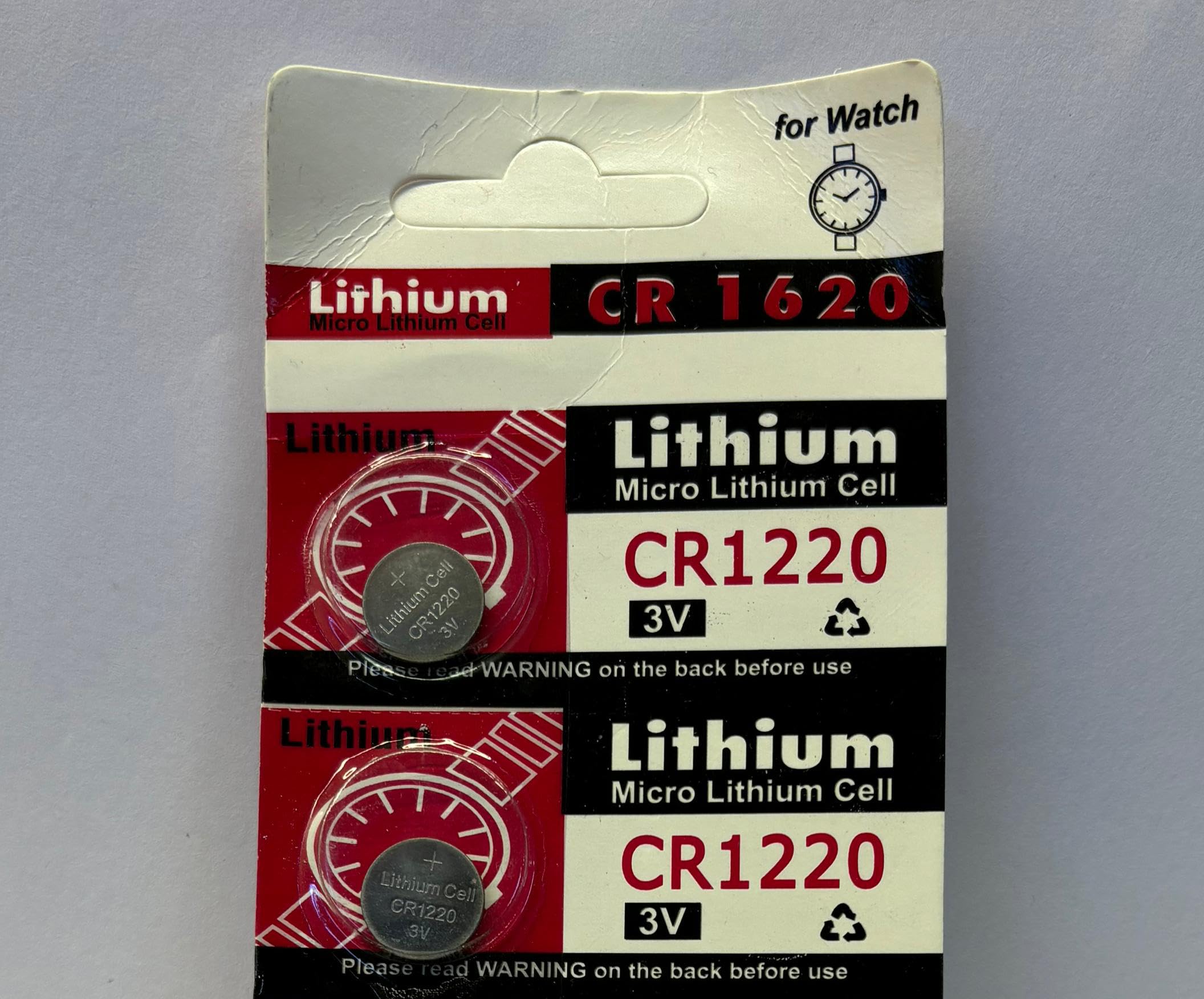 Micro Lithium CR1220 3V Coin Batteries for Motherboard - Micro Lithium Cells, CMOS Cells, CMOS Batteries(Pack of 2)