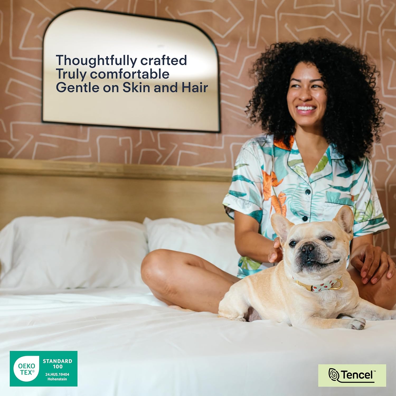 Pure Beech Modal Sateen Sheet Sets – 400TC Cooling Sheets - Buttery Soft, Luxurious Sateen Sheets from Beechwood (Deep Sleep, Queen)