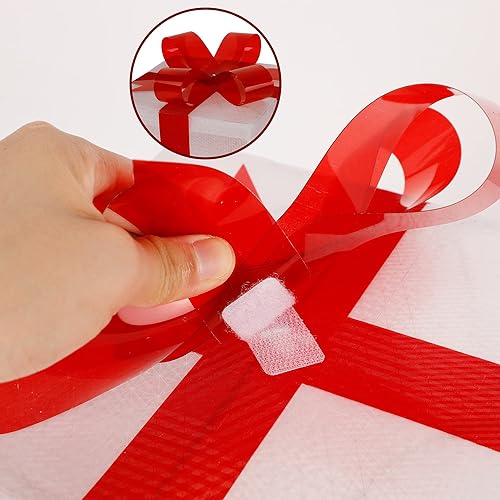 Miniatura 5 de Juegoal Cajas de regalo de PVC iluminadas de Navidad, decoración de falda de árbol de Navidad preiluminada, adorno de falda de árbol de Navidad,