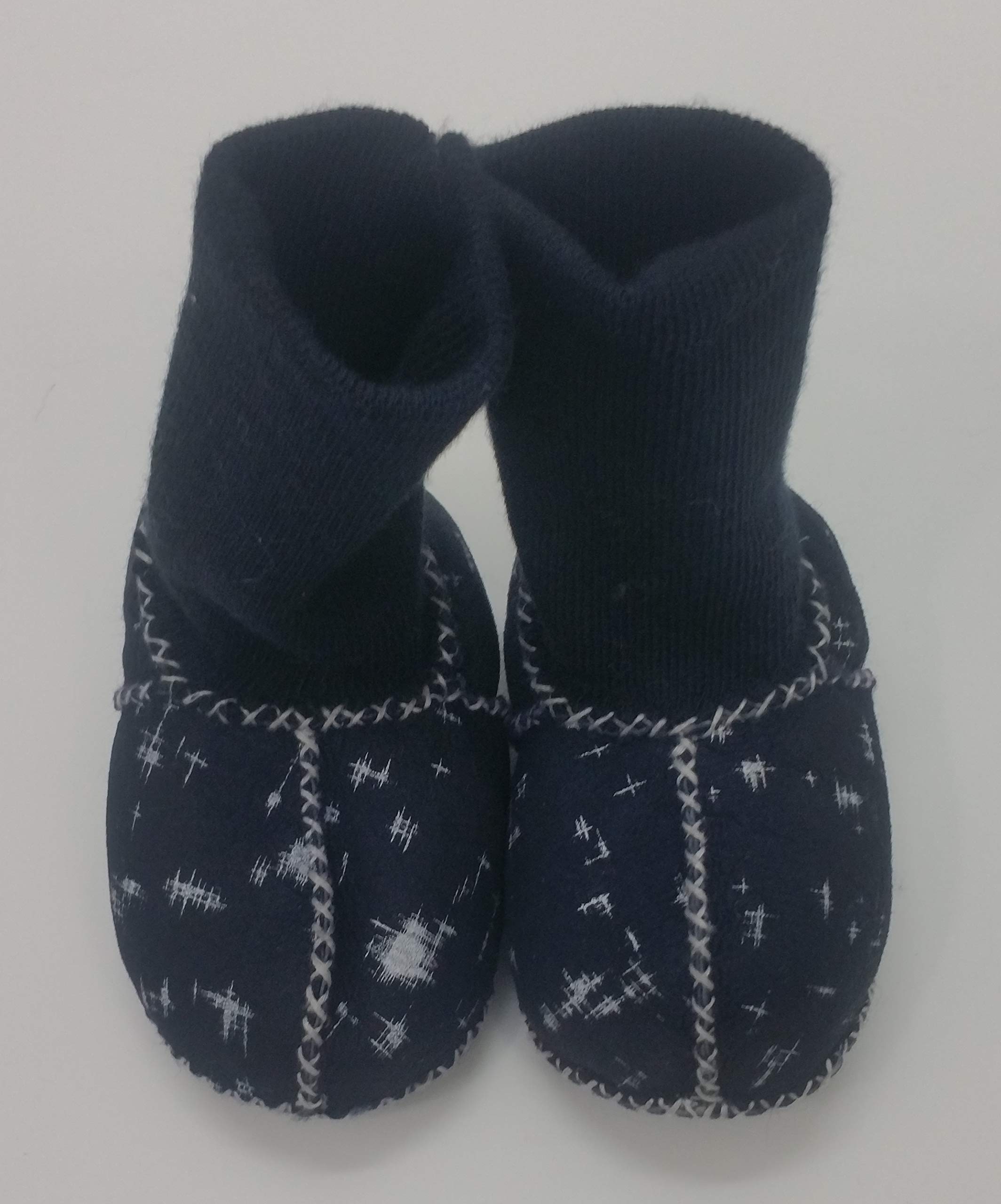 Hima Toddler Baby Shearling Booties (7M(14cm), Navy/White)