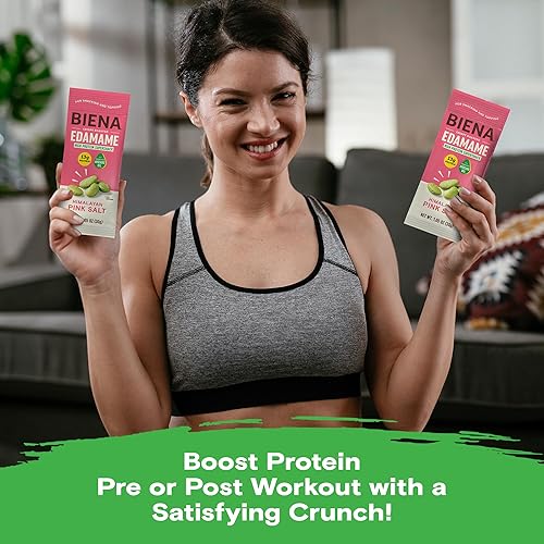 Miniatura 7 de Biena Bocadillo crujiente de frijoles de edamame tostados  Bocadillo alto en proteínas bajo en carbohidratos para adultos y niños, 0.46 oz de