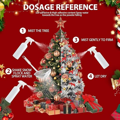 Miniatura 2 de hatisan Decoración de nieve falsa de 23 onzas, nieve artificial para decoración de Navidad, nieve falsa para manualidades, exhibiciones de pueblo,
