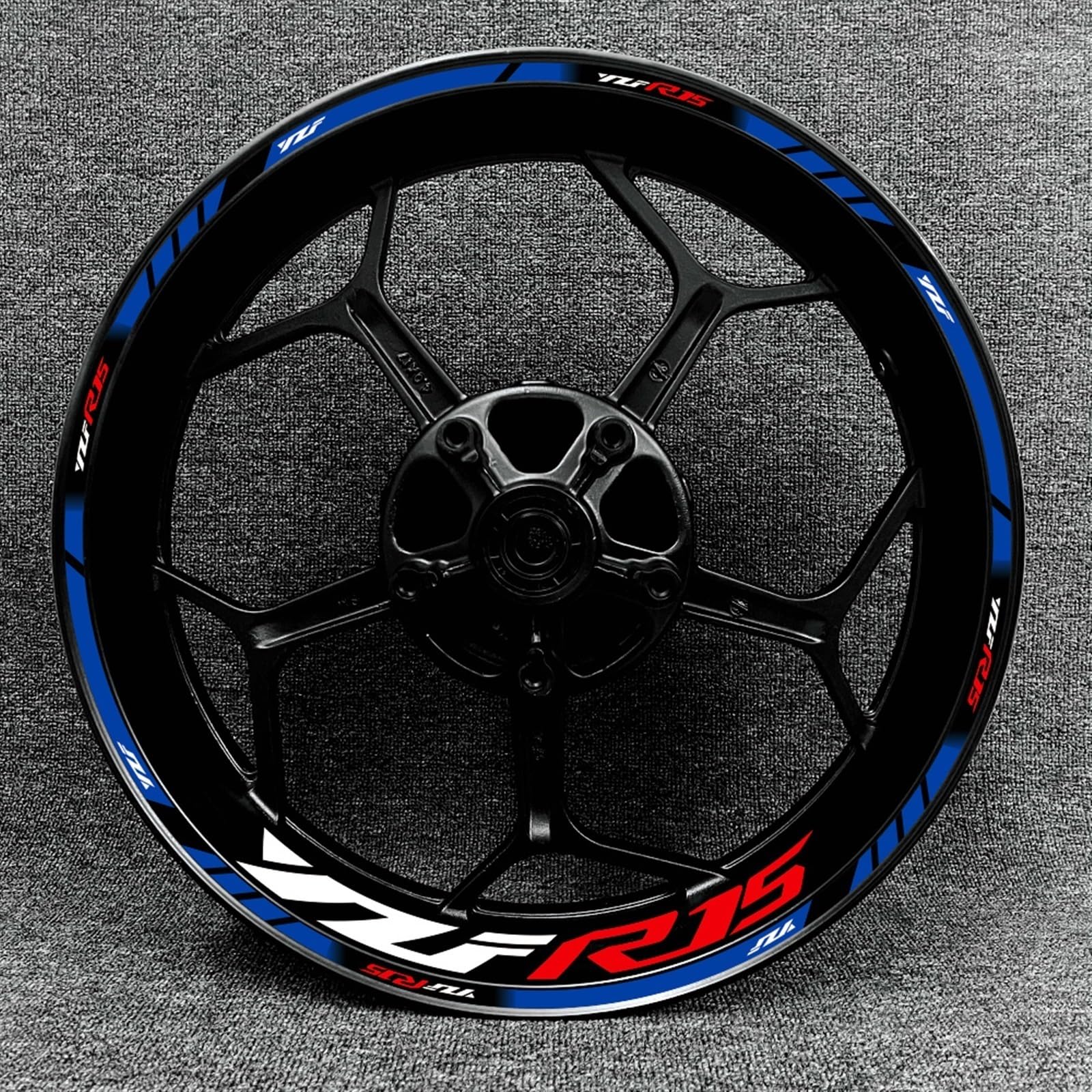 Motorcycle Wheel Rim Decal Decorative Hub Waterproof Reflective Sticker for Yamaha YZF R15 Decorative(Color23)