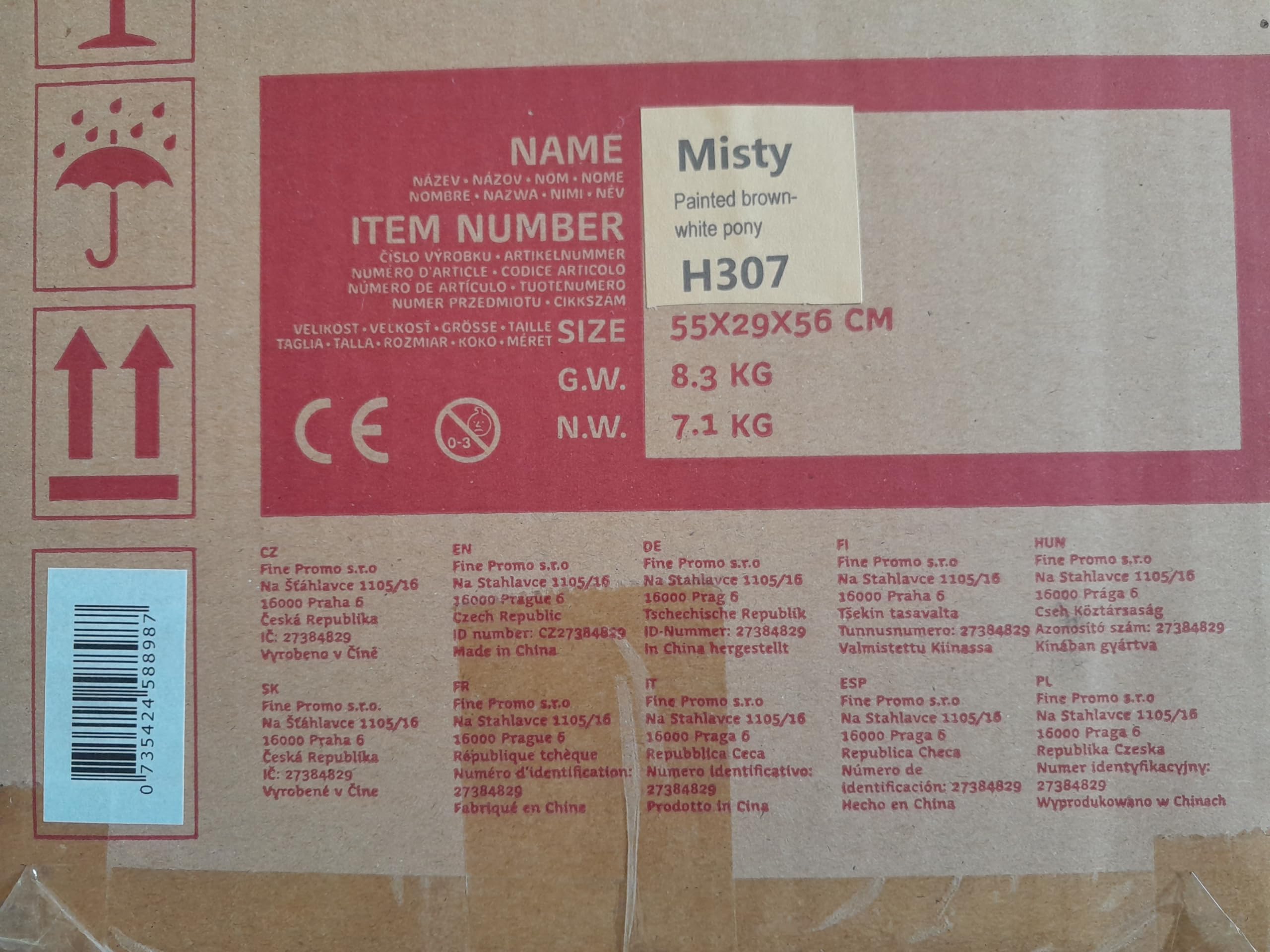 PONNIE Misty S koń jeździecki na kółkach, 3-6 lat), koń do zabawy z odpinanym brązowym siodełkiem i uzdą, z uzdą, czesana grzywa i ogon, pluszowy koń do jazdy konnej dla dzieci