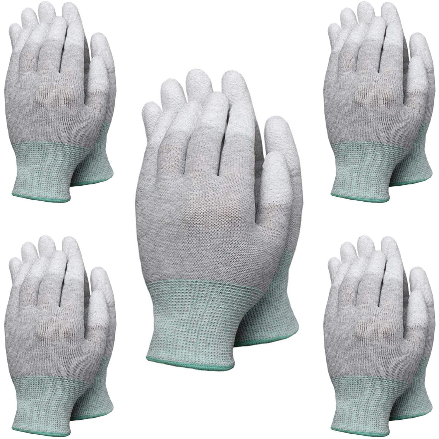 DISHIVA ESD Gloves Pack of 5 Pairs | Anti-Static Protection for Electronics Assembly | Comfortable, Durable, and Reliable (Medium)-image-13