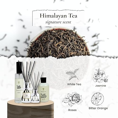 Miniatura 3 de PRISTINE Difusor de aroma inspirado en el Himalayan TeaWestin Hotel con varilla de caña gratis Difusores de varillas de fragancia fresca de