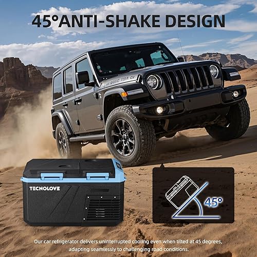 Miniatura 8 de Refrigerador de auto de 25 L, compresor portátil de doble zona de 27 cuartos de galón con puerta reversible, 100-240 V CA  12 V  24 V CC, control de