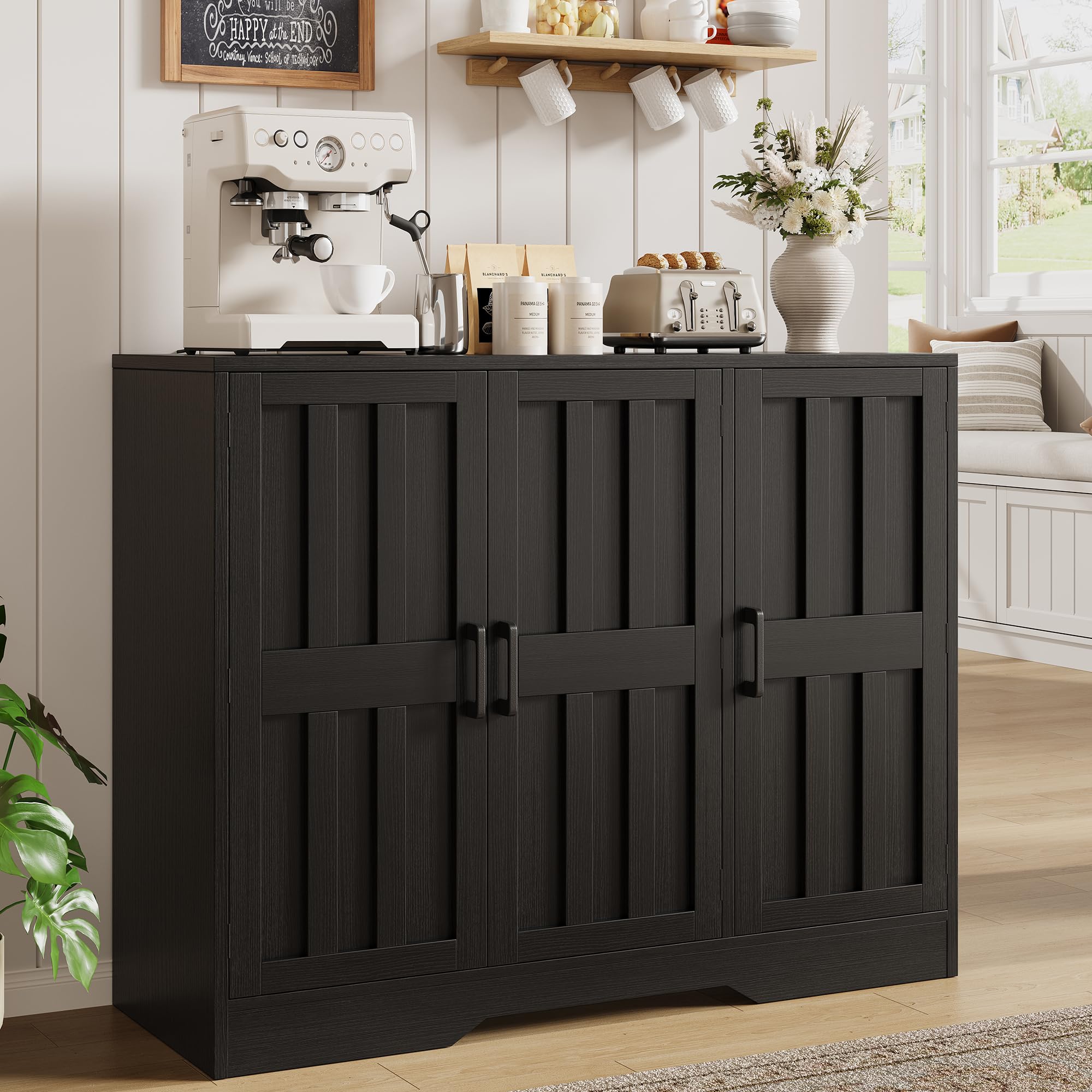 Vividwood Modern Farmhouse Buffet Cabinet with Storage, 42 inch