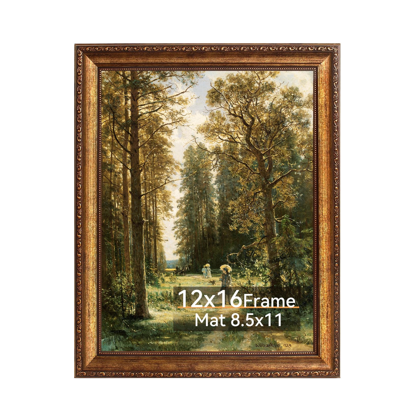 Pequecom 12x16 Vintage Gold Frame