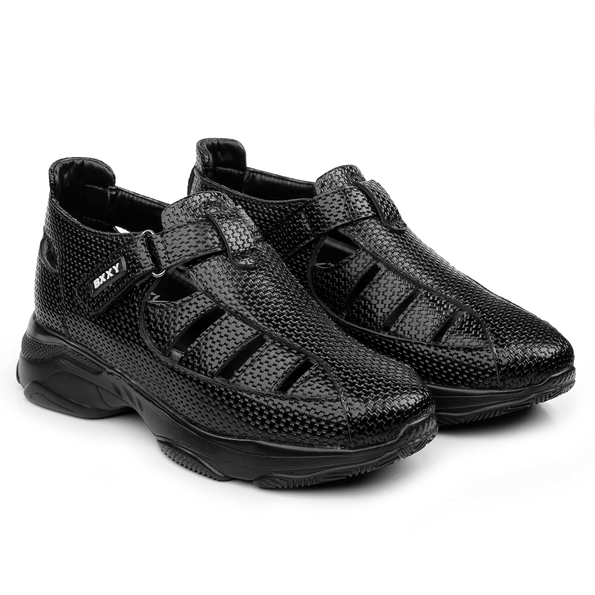 Mens 3 Inch Hidden Height Increasing Synthetic Material Black Casual Slip-On, Velcro and Eva Sandals.- 5 UK (B0CJ2MJNXY) Amazon Price History, Amazon Price Tracker