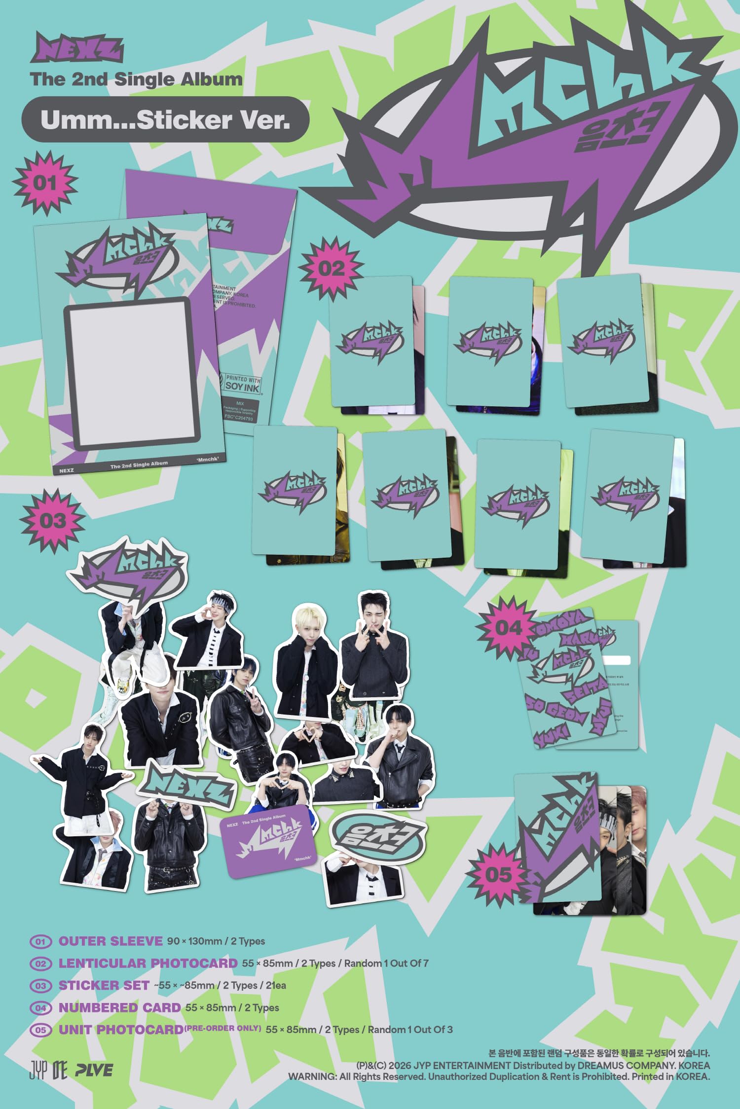 Amazon.co.jp: (Sticker Umm Version) ネクスジ NEXZ Mmchk 2nd