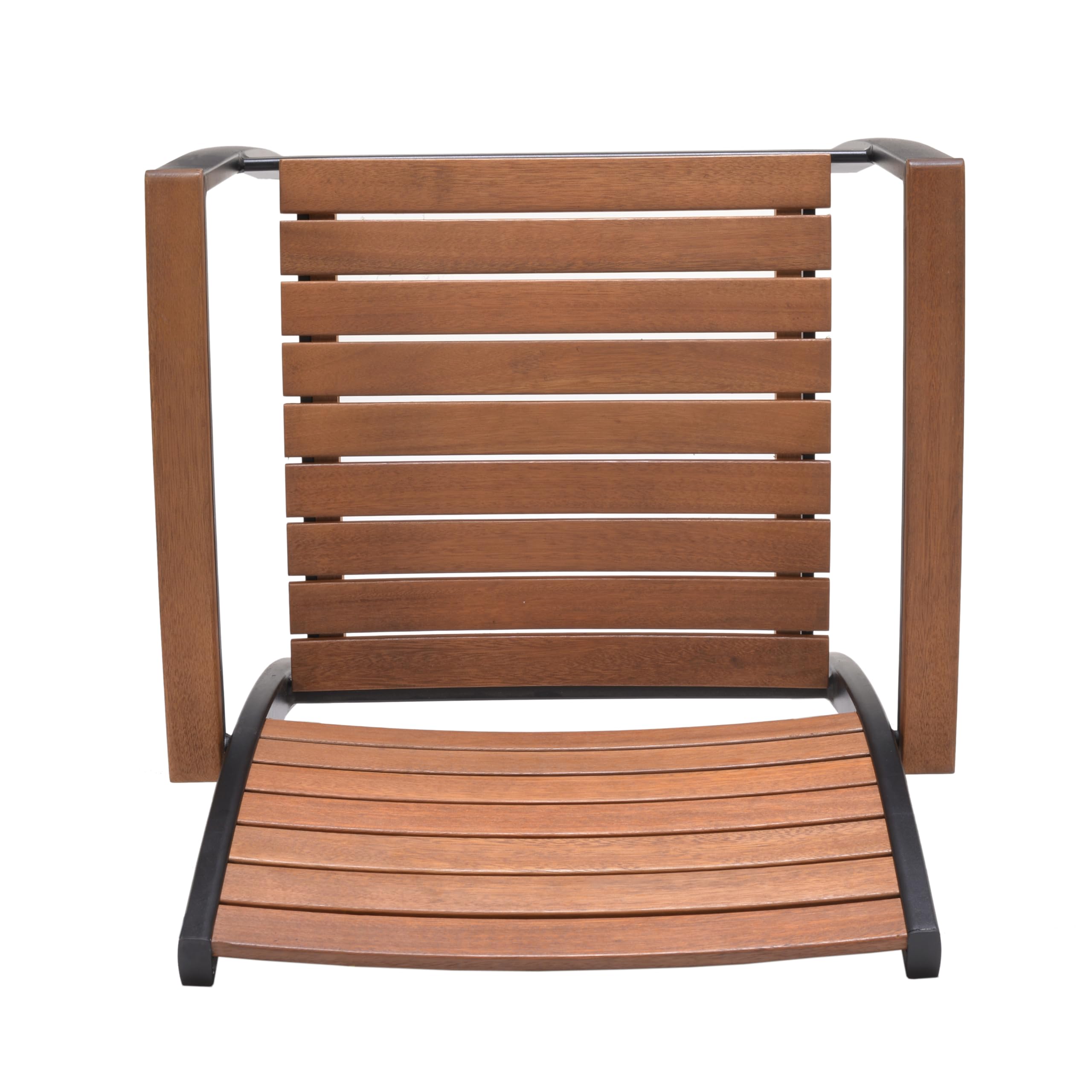 METRO Professional Silla de Jardín con Reposabrazos Lynx, Aluminio/Madera de Eucalipto, para Exterior, Madera/Negro (con Reposabrazos, Madera/Negro)