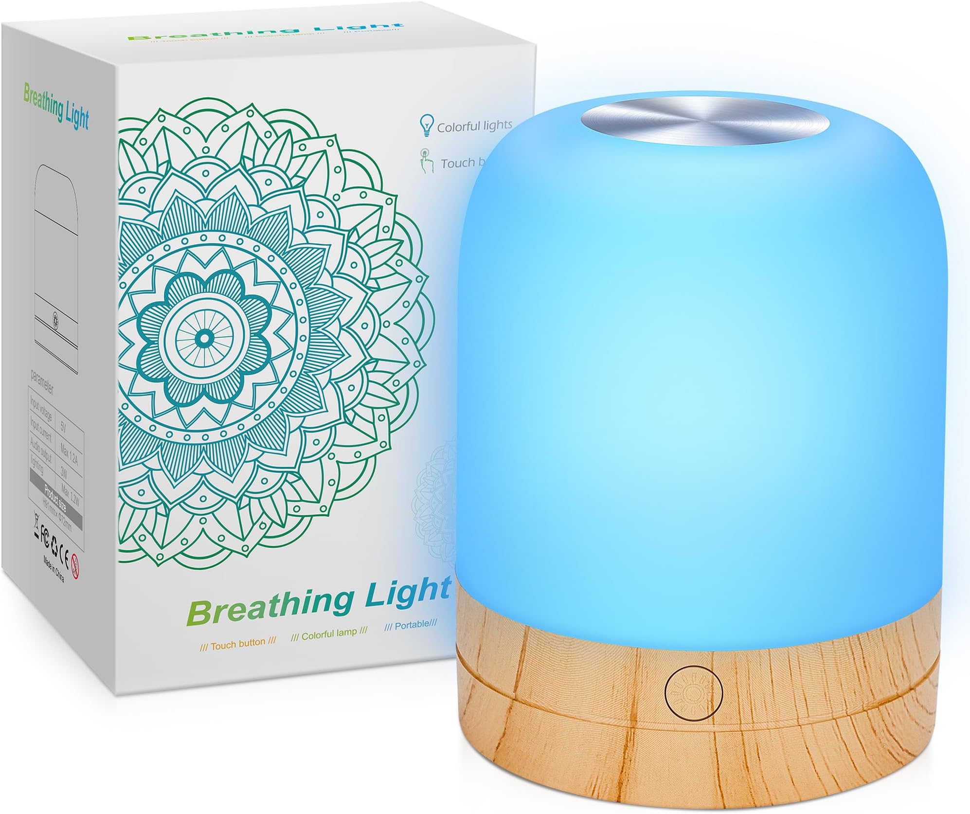 Stress Relief Breathing Light - Meditation Tool for Mindfulness and Anxiety Relief, The Natural Way Improve Mood and Sleep for Adults and Kids