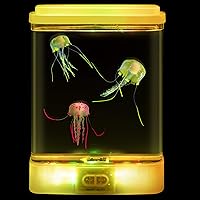 Vista 3 de Playlearn USA - Lámpara de medusa iluminada - Lámpara de humor para acuario que cambia de color - Efecto calmante y relajante