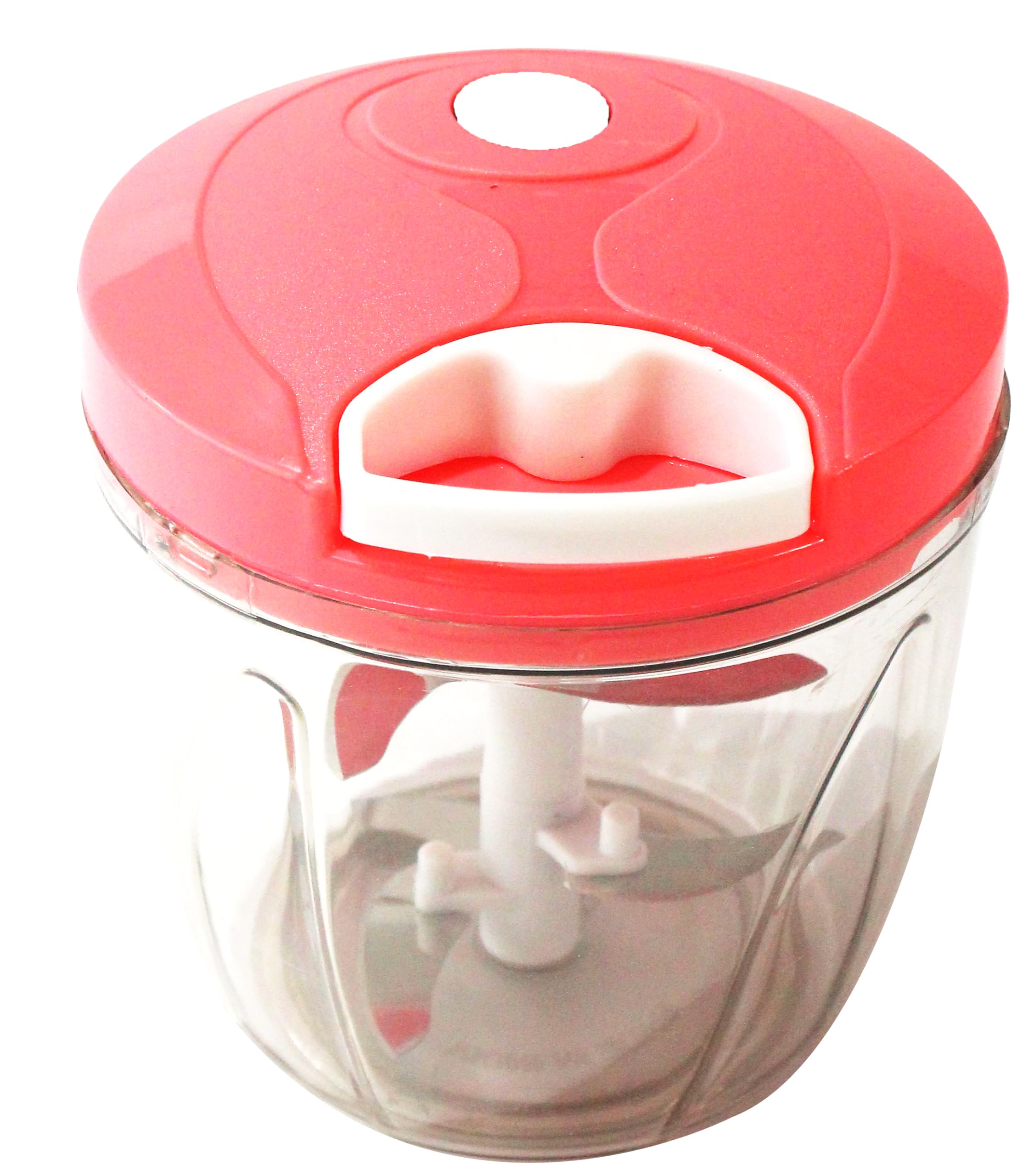 SUL Manual Food Chopper, Pull String, BPA Free PP Plastic, 900ml, Pink, for Chopping Onion, Vegetables, Fruits, Nuts and Meat