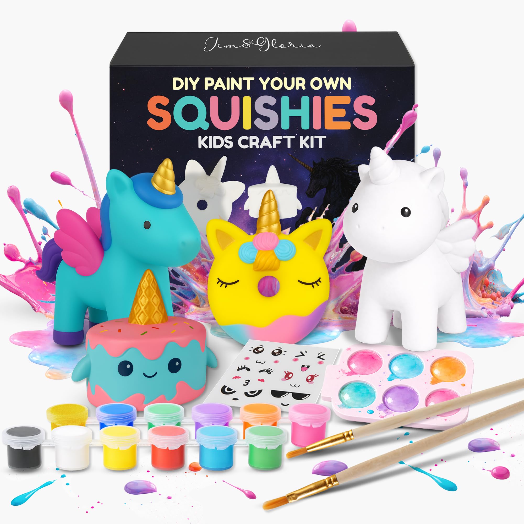 Amazon.com: Jim&Gloria Paint Your Own Squishies, Jumbo Squishy