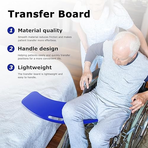 Miniatura 3 de YHK Tabla de transferencia deslizante, dispositivo de asistencia deslizante para pacientes para transferir dispositivos, mover de camas, sillas,
