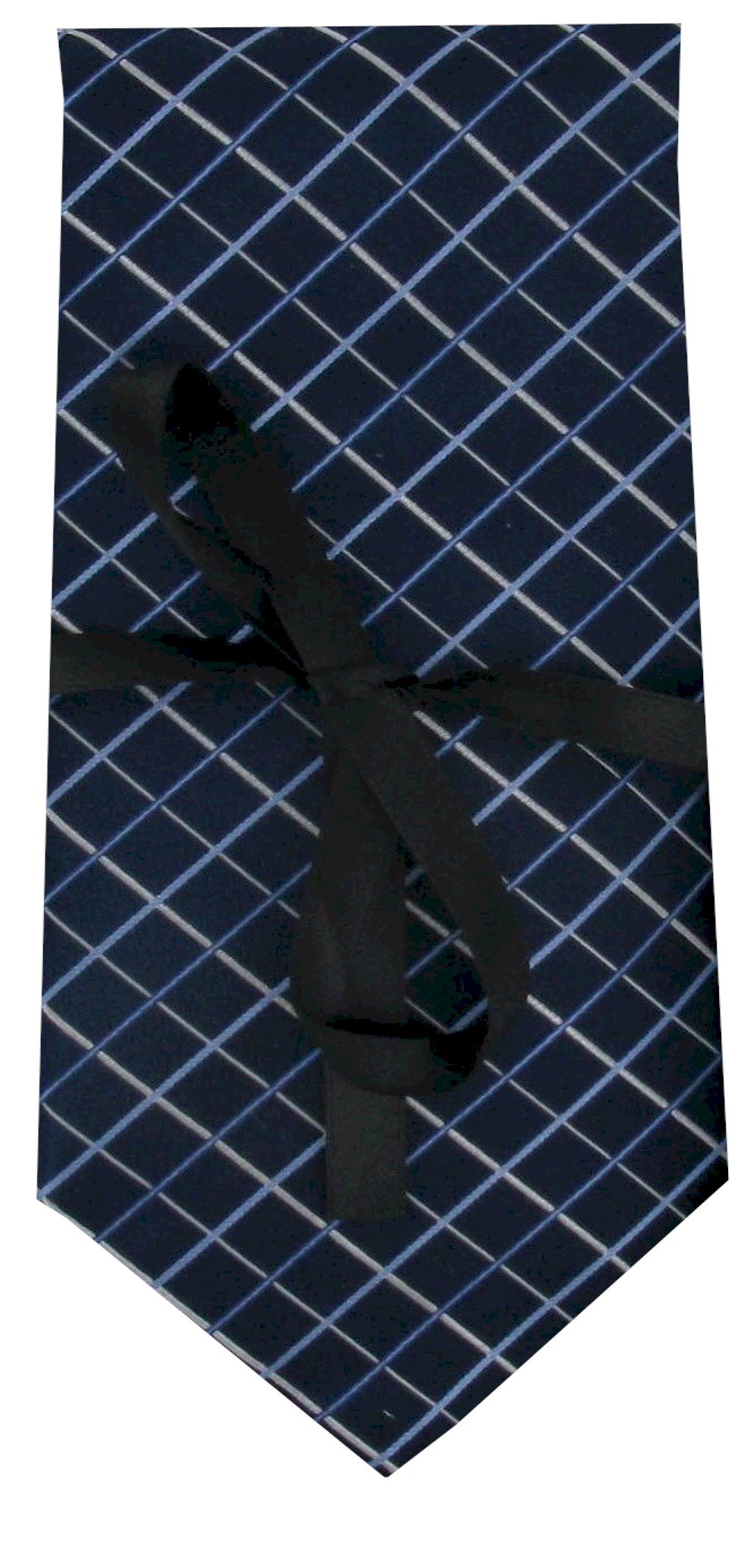 ArtamisNavy Blue with Pale Blue and White Crosses Silk Tie