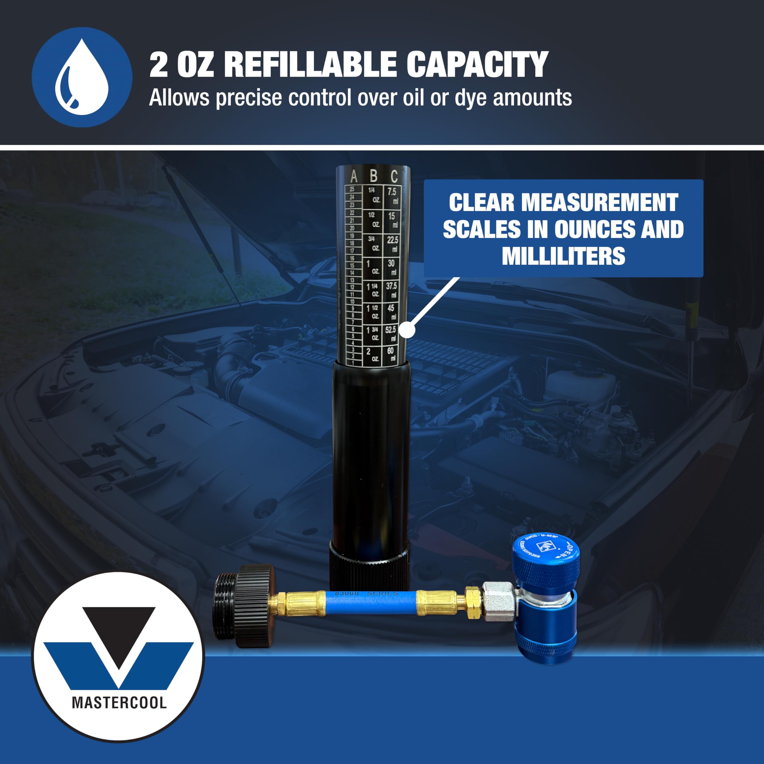 Amazon.com: Mastercool 53123-YF Refillable Oil and Dye Injector