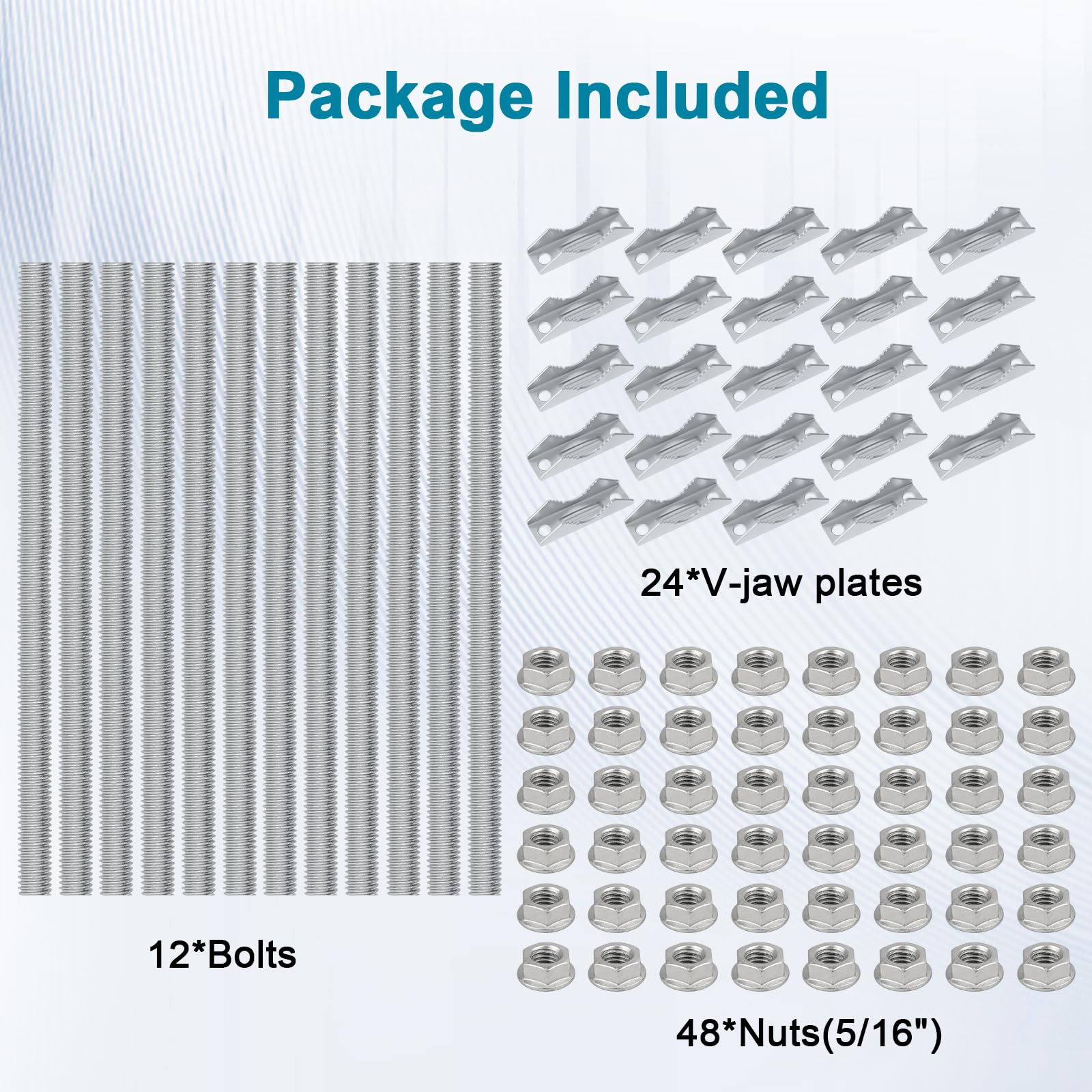 Lot de 6 colliers de serrage de mât d'antenne de 5,1 cm - Kits de montage mât à mât robuste avec bloc de mâchoire en V pour antenne TV, CB jambon, station météo, tuyaux