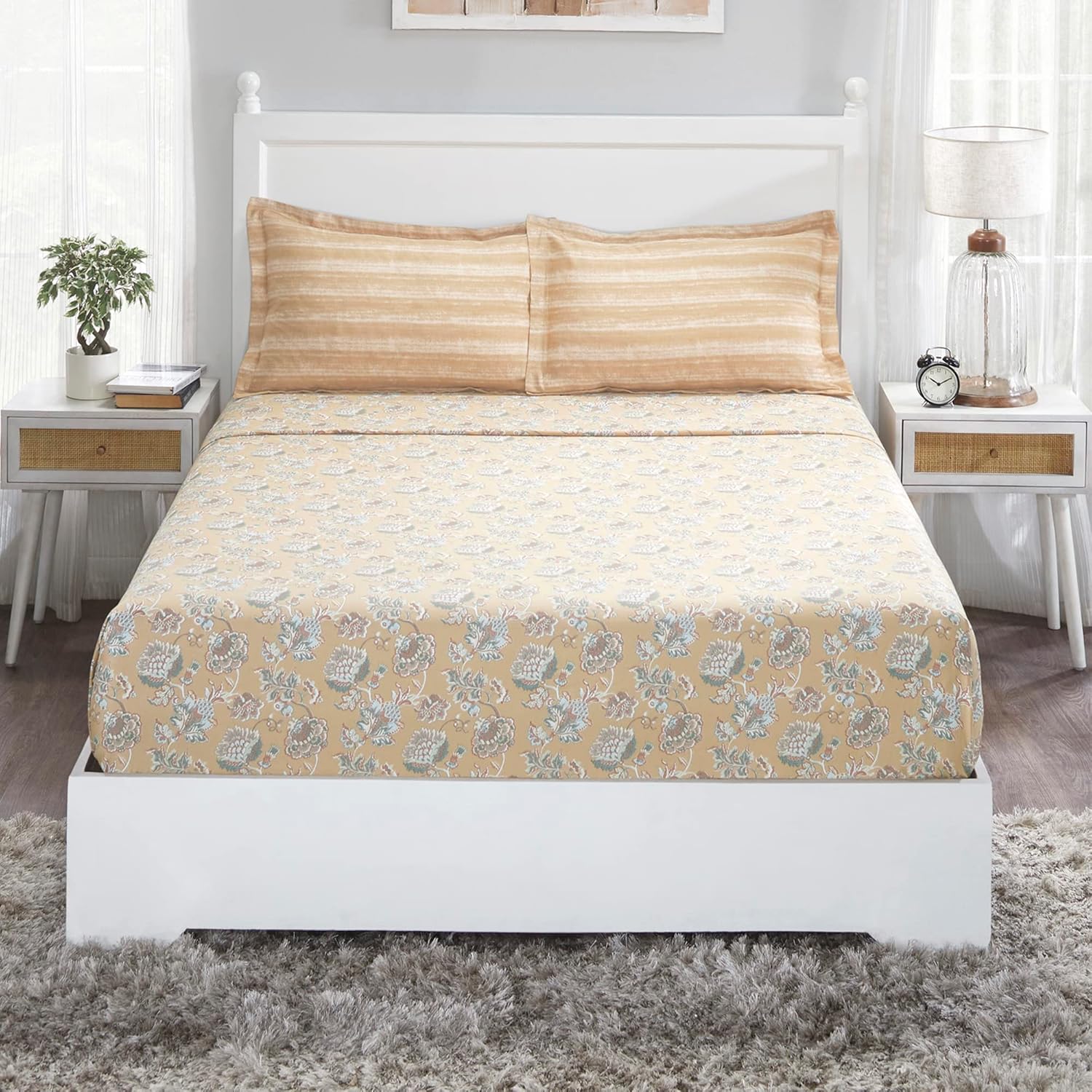 Buy Trident Classic King Sheets Set 100 Cotton Bed Sheets 3 Piece Set