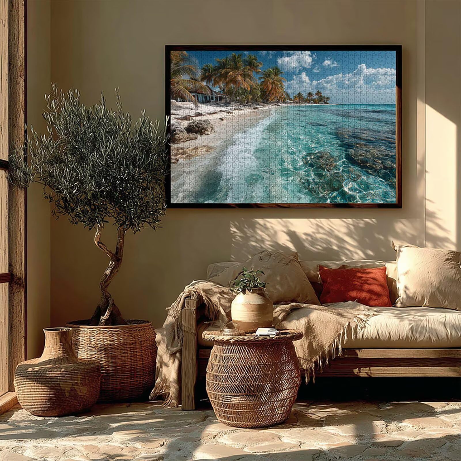 Blu Puzzle 6000 Pezzi Adulti, Puzzle Legno con Scatola 179x105cm, DIY Giochi Divertenti per Familiar, Idea Regalo Uomo e Donna, Squisita confezione Regalo, Estate Decorazioni Casa, (Vista Mare) 6-2134