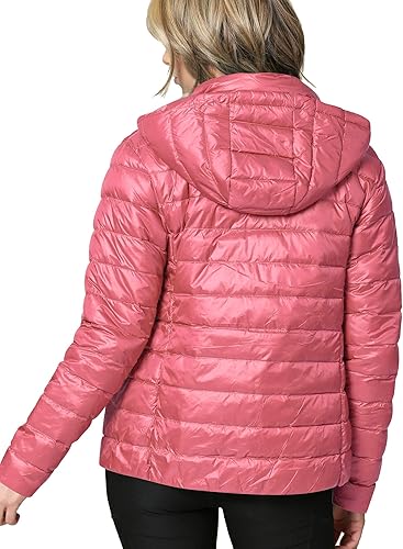 Miniatura 2 de Lock and Love Chaqueta de plumón ultraligera para mujer con capucha extraíble