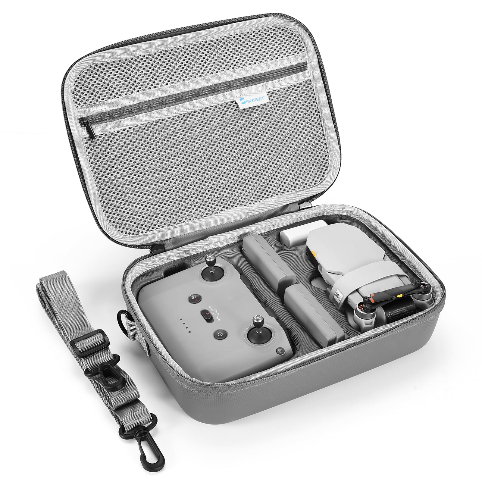 Skyreat Mini 4K/2 SE Drone Case, Portable Leather PU Case with Shoulder Strap, Handle and Propeller Holders
