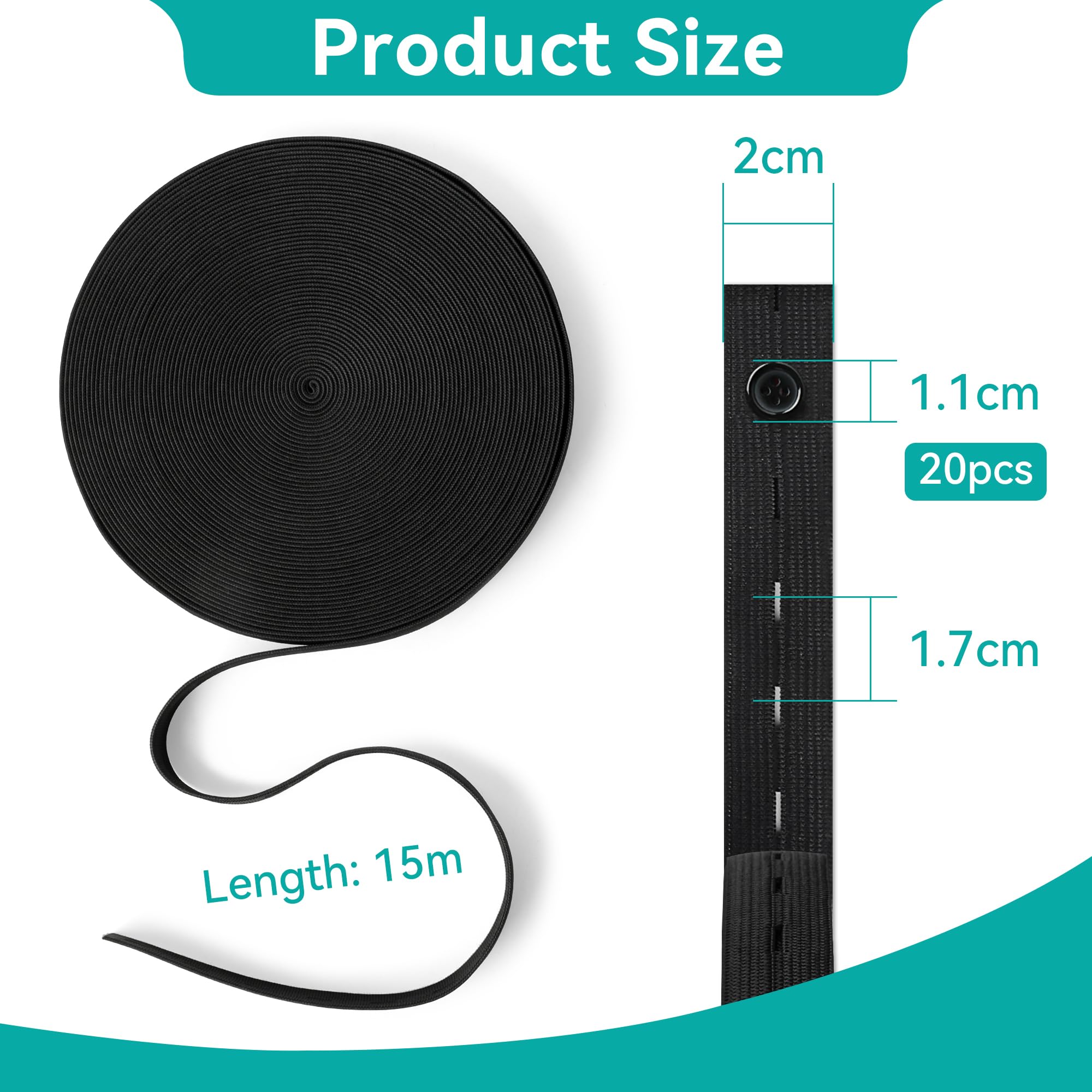 GORGECRAFT 10m*20mm Ruban Élastique Antidérapant En | FindTheDeal