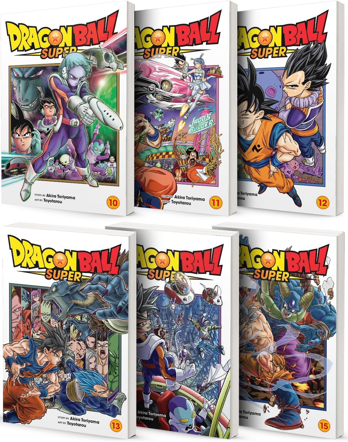 Dragon Ball Super Manga, Vol. 10 -15 Collection 6 book set by Akira Toriyama,Toyotarou