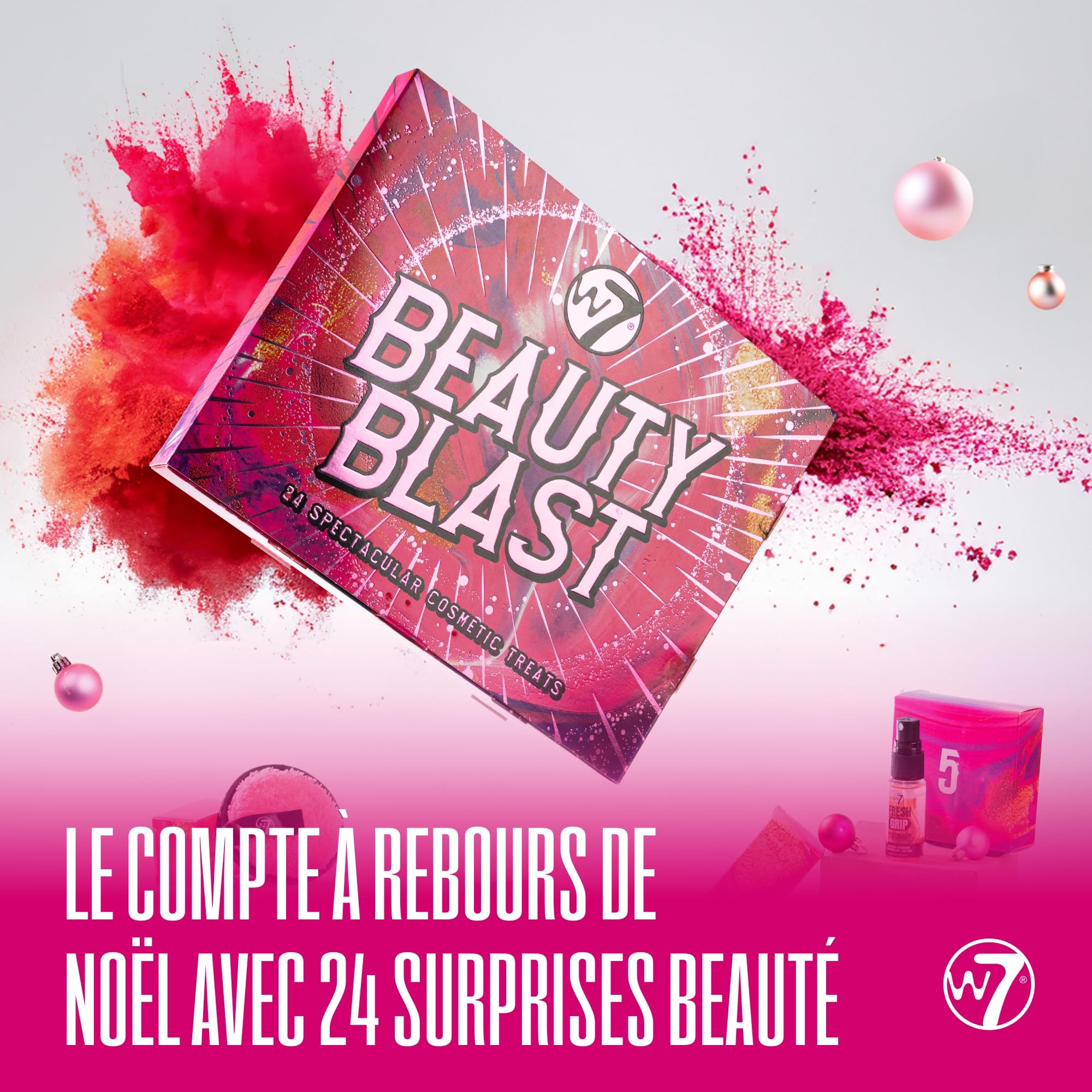 W7 Beauty Blast Calendrier de l'Avent 2025 - 24 Surprises Maquillage et Cosmétiques