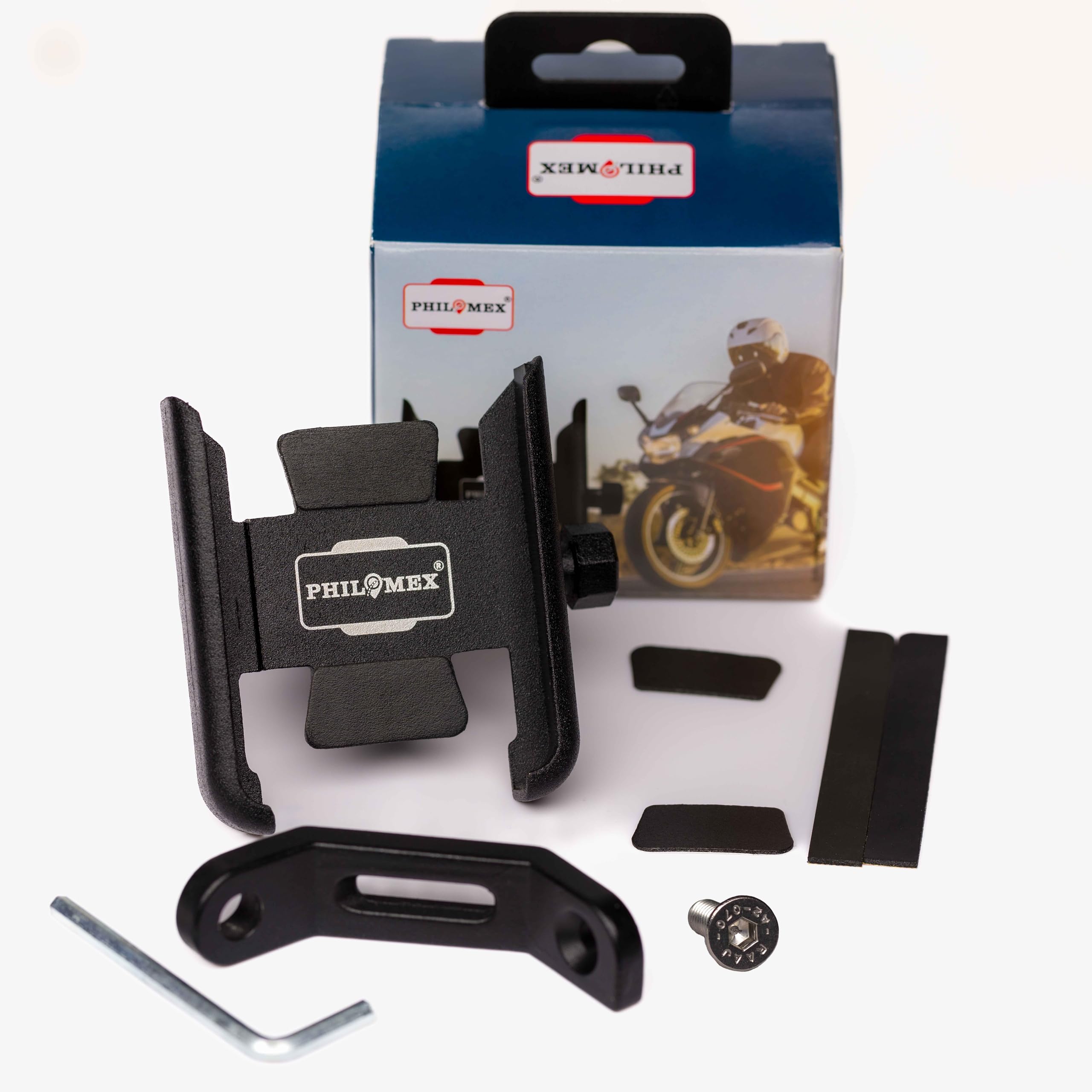 Aluminium PL12 Bike/Motorcycle/Scooter/Cycle Mobile Phone Holder with Mirror Mount Stand 360 Degree rotational Ideal for maps GPS Navigation-picture-31