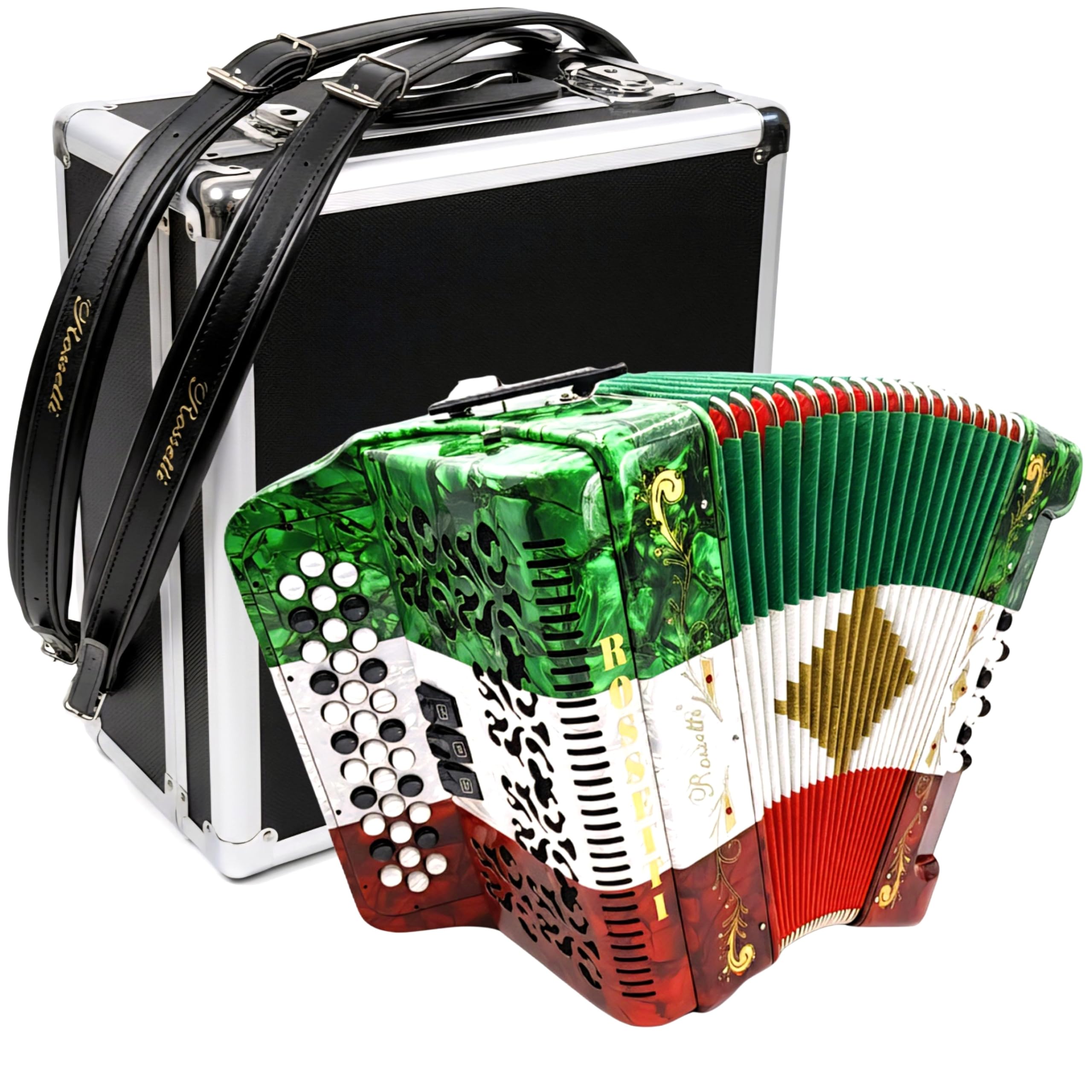 Amazon.com: Rossetti 34 Button Accordion 12 Bass 3 Switches GCF