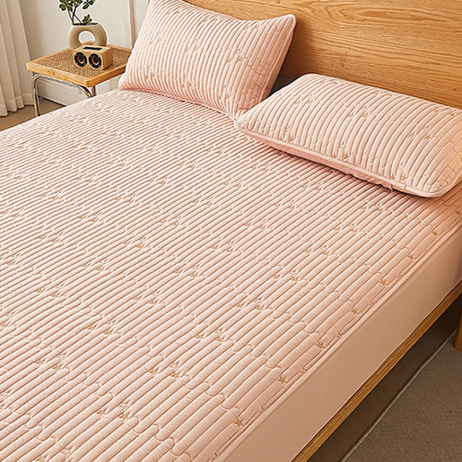 Sábana bajera impermeable de 180 x 200 + 30 cm, protector de colchón doble superabsorbente y transpirable