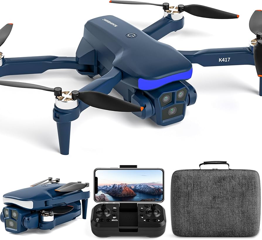 Amazon.com: K417 Drone with Camera 1080P HD,Blue LED Lights AI