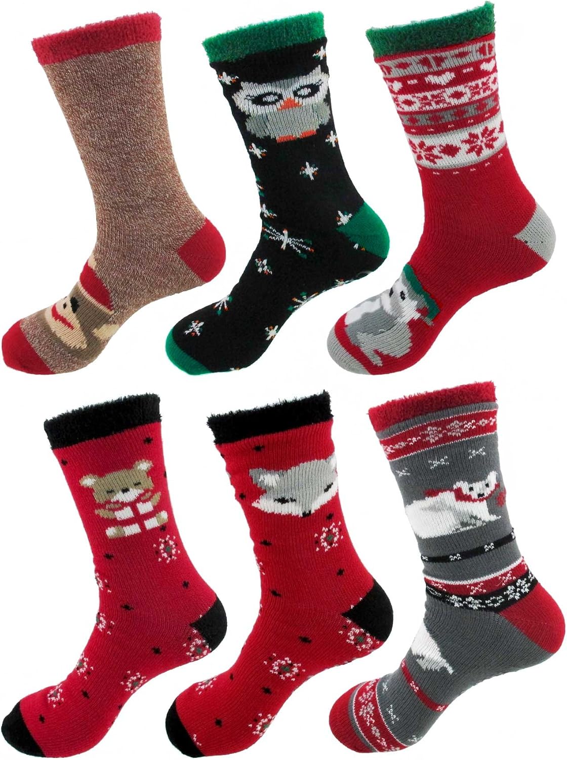 BambooMN Women's Double Layer Thick Super Soft Warm Fuzzy Home Outdoor Winter Socks