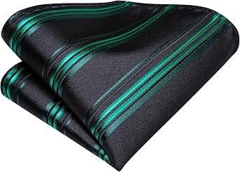 Hi-Tie Men's Silk Ties Formal Woven Classic Necktie Pocket Square Set