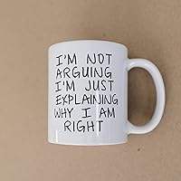 Vista 6 de Joyful Moose Taza de café con texto en inglés "I'm Not Arging I'm Just Explaining Why I Am Right