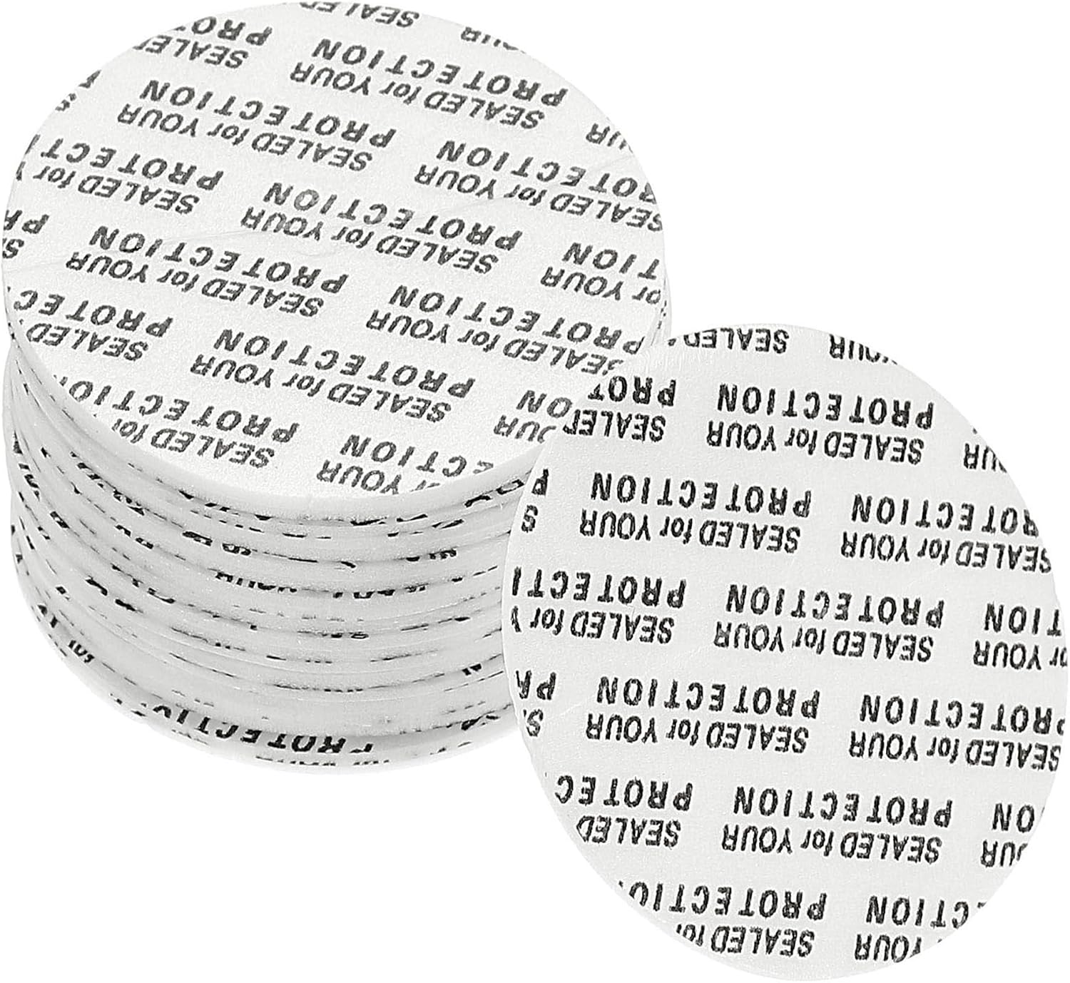 YOKIVE 50Pcs Foam Lid Liners, Polystyrene Tamper Pressure Sensitive Liners, Great for Bottle Cap Sealing (White, 43mm)