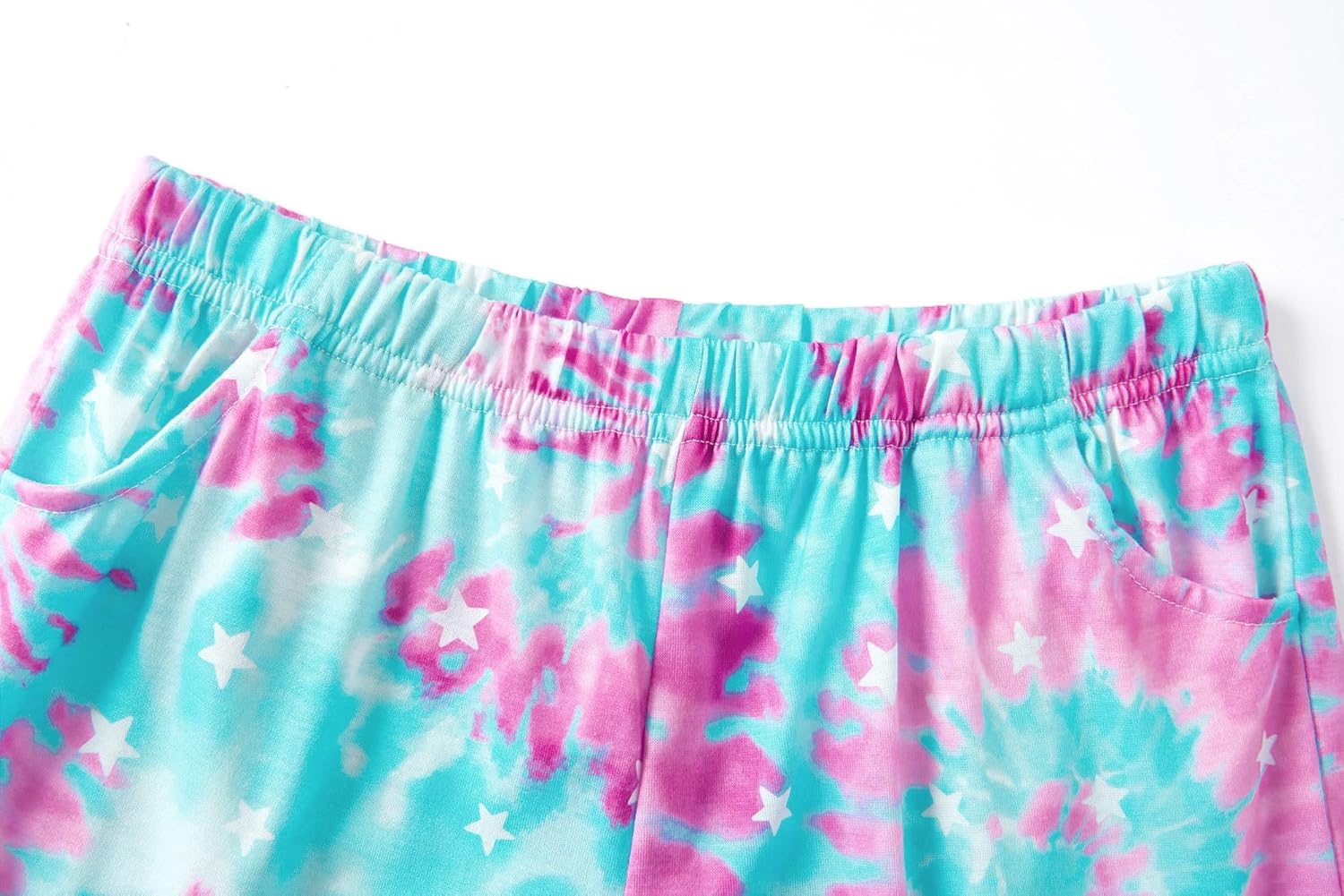 Topgal Summer Pajamas for Little/Big Girls – Swirl Tie Dye Butterfly Design Kids' Short Sleeves & Shorts PJS Size 6-18 - Image 6