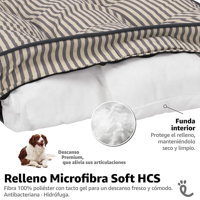Foto 4 de 7 de Cama Perro Mediano - Colchoneta Jacquard Elegante Tacto Nube - Suave Cálida y Sofisticada
