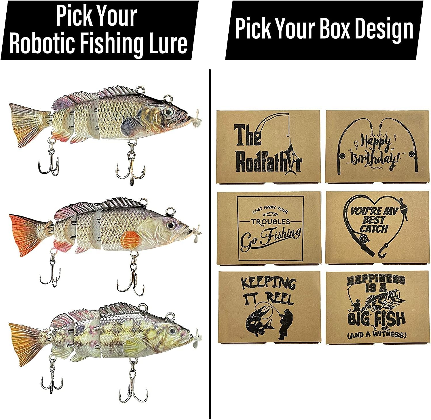 Fishing Gift for Man, Personalized Fishing Gift for Men Dad Husband Boyfriend, Robotic Fishing Lure, Perfect Fisherman Present, Bass Fishing Lure, Tackle Gear