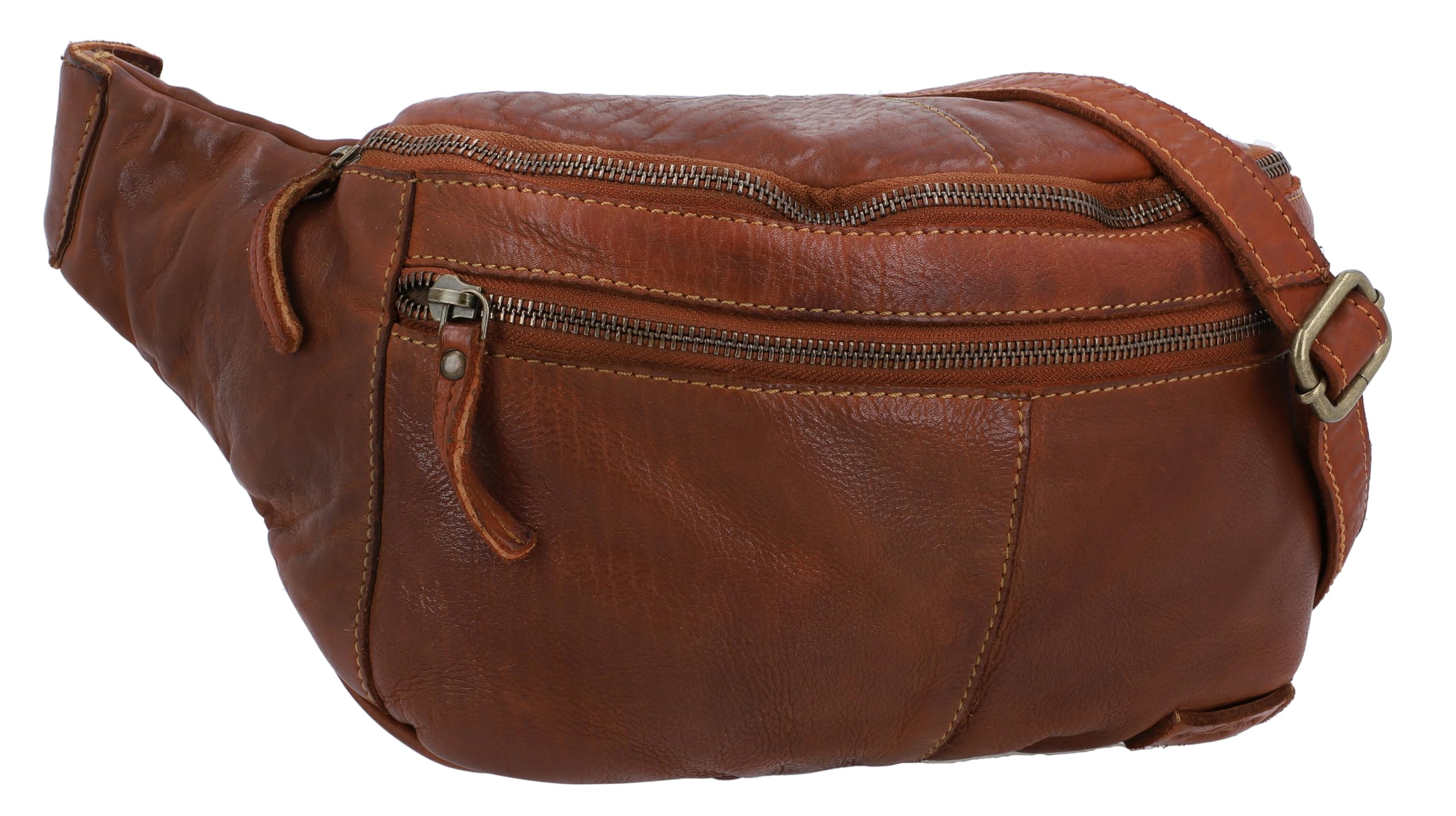 Gusti Freya - Riñonera de piel para hombre y mujer, Braun 2, Einheitsgröße, Retro