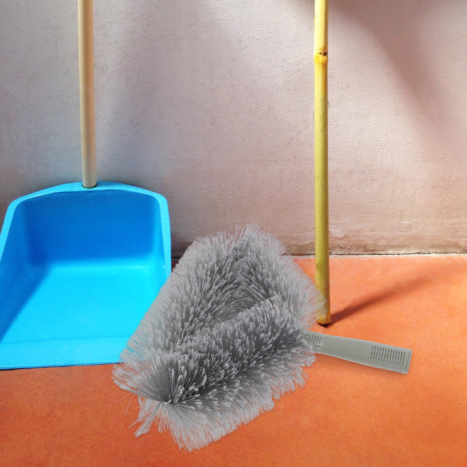 LIFKOME Cabezal De Fregona Reemplazable Cerdas Largas Para Limpiar Esquinas Altas Cepillo De Limpieza Para Doméstico y