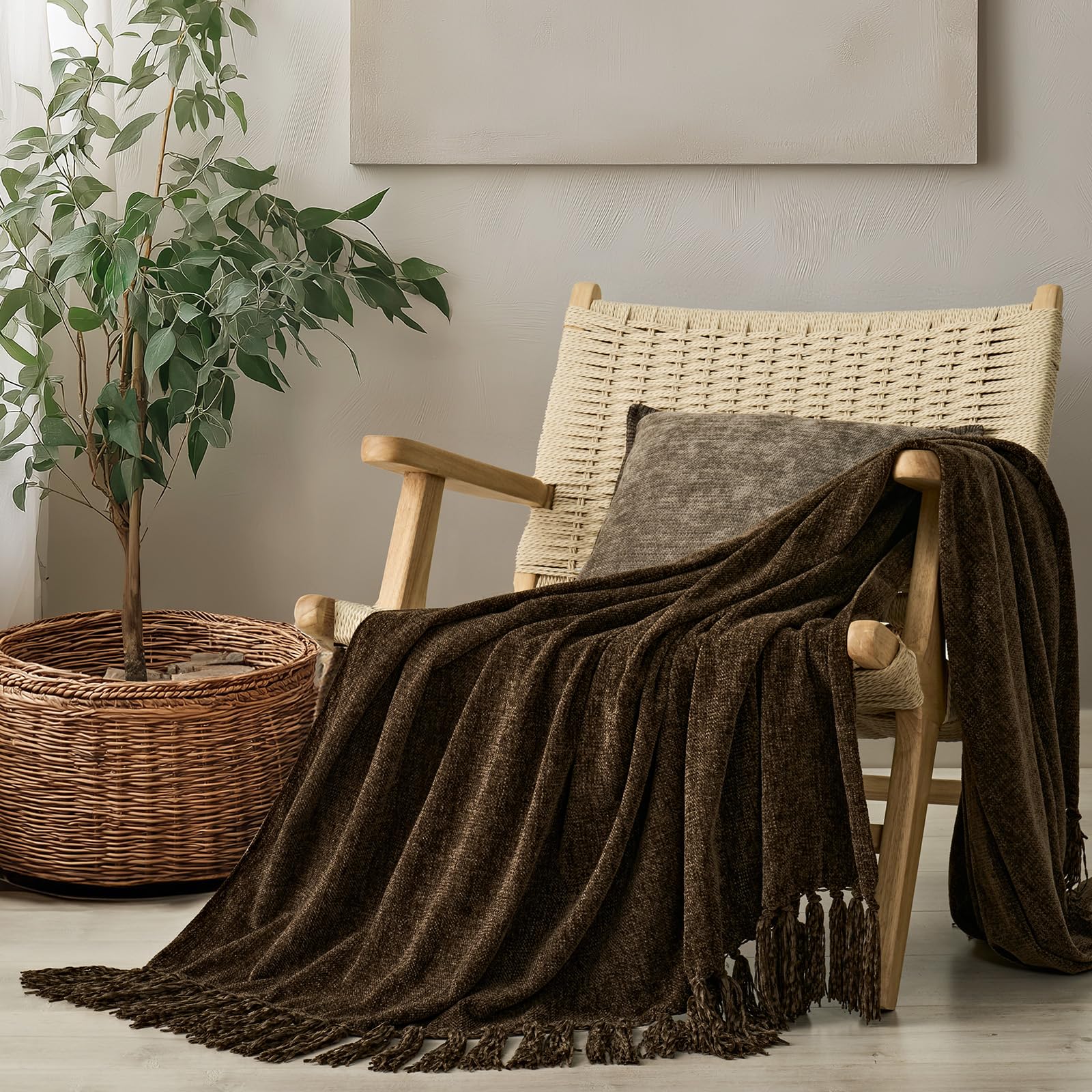 Amazon.com: EverGrace Soft Chenille Throw Blanket for Couch, Cozy