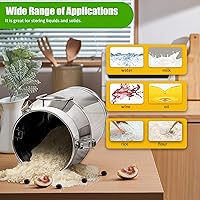 Vista 7 de DNYSYSJ Leche de acero inoxidable, 30L/7.9 galones universal herméticos de metal para leche, contenedor de almacenamiento de líquidos, lata