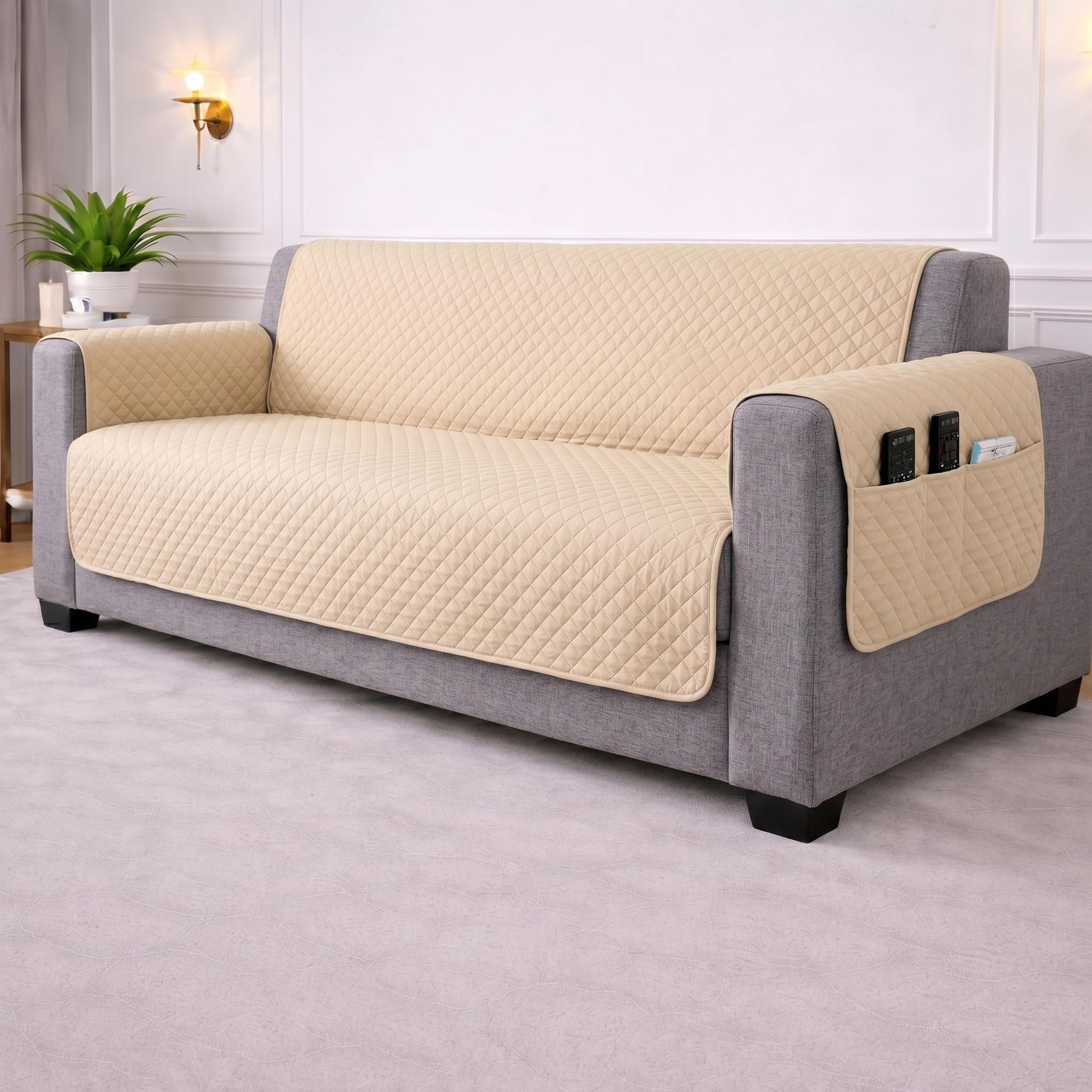 Velvet Sofa Cover - Luxurious & Protective -3 Velvet Sofa Cover - Luxurious & Protective -3